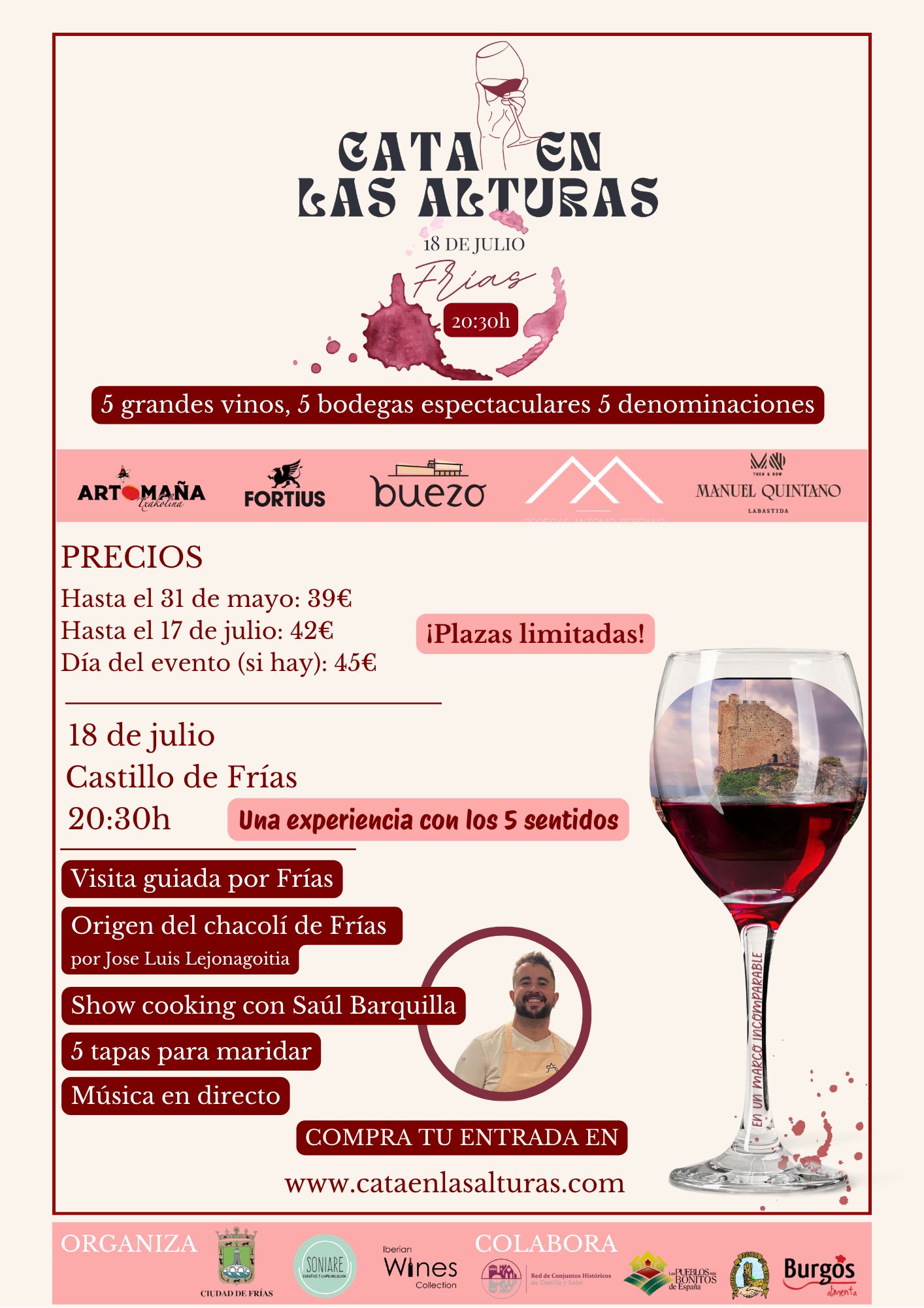 cata de vinos en frías